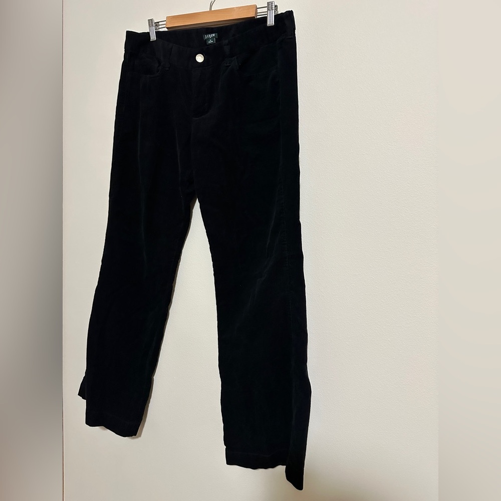 ♻️ J. Crew Factory City Wide Leg Black Corduroy Pants - Picture 3 of 10
